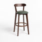 Modern Wood Barstool Fabric Cushion in Matte Finish for Indoor