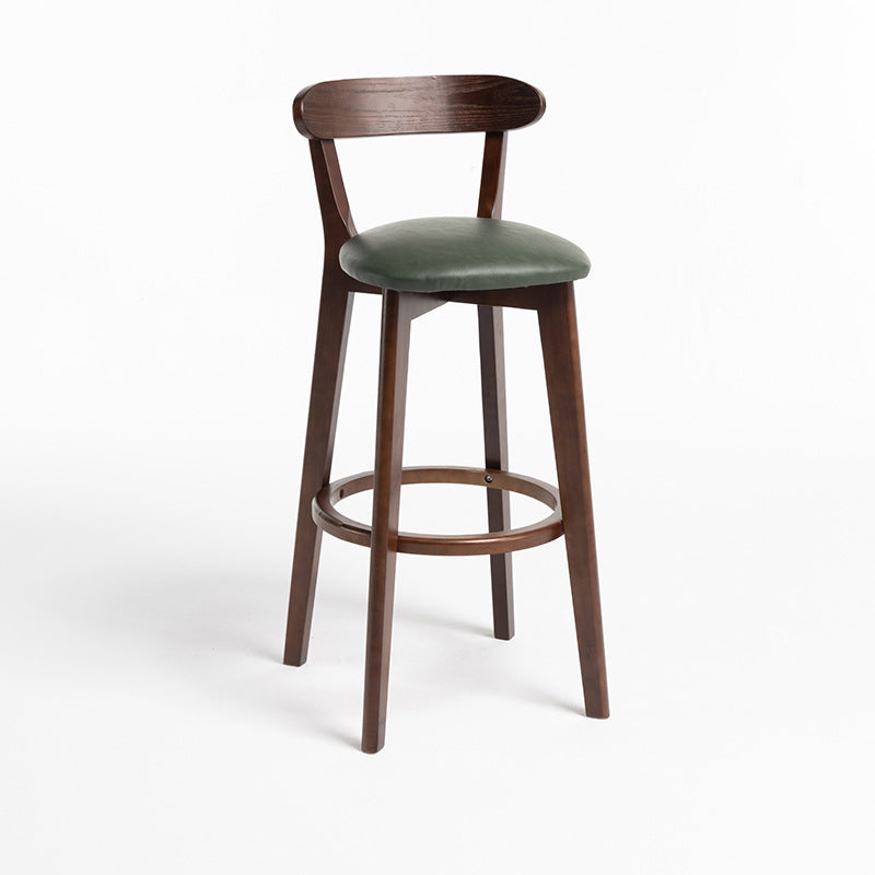 Modern Wood Barstool Fabric Cushion in Matte Finish for Indoor