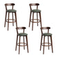 Modern Wood Barstool Fabric Cushion in Matte Finish for Indoor