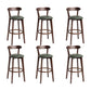Modern Wood Barstool Fabric Cushion in Matte Finish for Indoor