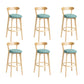 Modern Wood Barstool Fabric Cushion in Matte Finish for Indoor