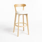 Modern Wood Barstool Fabric Cushion in Matte Finish for Indoor