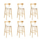 Modern Wood Barstool Fabric Cushion in Matte Finish for Indoor