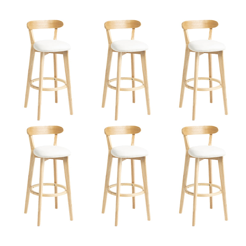 Modern Wood Barstool Fabric Cushion in Matte Finish for Indoor