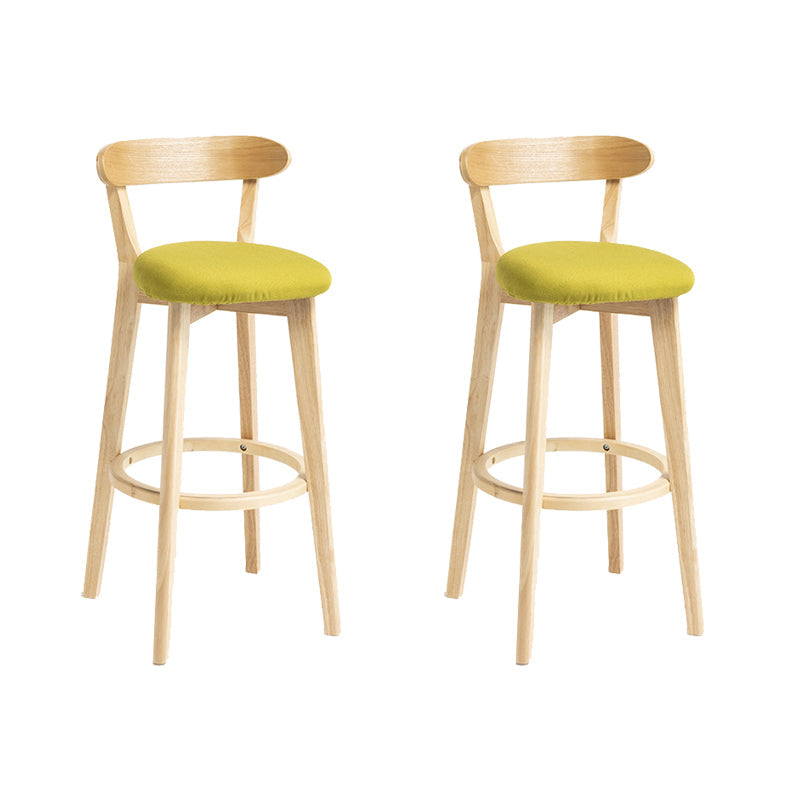 Modern Wood Barstool Fabric Cushion in Matte Finish for Indoor