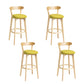 Modern Wood Barstool Fabric Cushion in Matte Finish for Indoor
