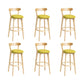 Modern Wood Barstool Fabric Cushion in Matte Finish for Indoor