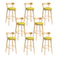 Modern Wood Barstool Fabric Cushion in Matte Finish for Indoor
