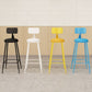 Nordic Armless Backrest Counter Stool Iron Bar Stool with Cushion and Pedal for Cafe Clearhalo 'Bar Furniture' 'Bar Stools' 'bar_stools' 'furn' 'furn_bar_stools' 'Furniture' 'Kitchen & Dining Furniture' 5724430