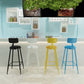 Nordic Armless Backrest Counter Stool Iron Bar Stool with Cushion and Pedal for Cafe Clearhalo 'Bar Furniture' 'Bar Stools' 'bar_stools' 'furn' 'furn_bar_stools' 'Furniture' 'Kitchen & Dining Furniture' 5724434