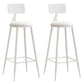 Nordic Armless Backrest Counter Stool Iron Bar Stool with Cushion and Pedal for Cafe White 2 Piece Set Bar Stool(30"H) Clearhalo 'Bar Furniture' 'Bar Stools' 'bar_stools' 'furn' 'furn_bar_stools' 'Furniture' 'Kitchen & Dining Furniture' 5724448