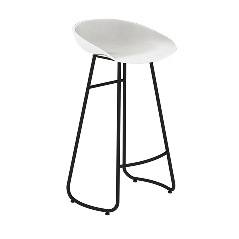 Modern Backrest Armless Counter Stool Iron Bar Stool with Acrylic Seat and Pedal for Cafe Clearhalo 'Bar Furniture' 'Bar Stools' 'bar_stools' 'furn' 'furn_bar_stools' 'Furniture' 'Kitchen & Dining Furniture' 5724619