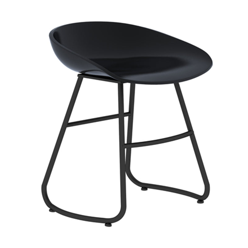 Modern Backrest Armless Counter Stool Iron Bar Stool with Acrylic Seat and Pedal for Cafe Black 1 Piece Short Stool(18"H) Clearhalo 'Bar Furniture' 'Bar Stools' 'bar_stools' 'furn' 'furn_bar_stools' 'Furniture' 'Kitchen & Dining Furniture' 5724635