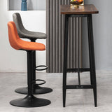 Contemporary Metal Stool Leather Upholstered Counter Stool in Matte Finish for Indoor Clearhalo 'Bar Furniture' 'Bar Stools' 'bar_stools' 'furn' 'furn_bar_stools' 'Furniture' 'Kitchen & Dining Furniture' 5724714