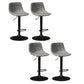 Contemporary Metal Stool Leather Upholstered Counter Stool in Matte Finish for Indoor Grey Black 4 Piece Set Clearhalo 'Bar Furniture' 'Bar Stools' 'bar_stools' 'furn' 'furn_bar_stools' 'Furniture' 'Kitchen & Dining Furniture' 5724719