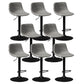 Contemporary Metal Stool Leather Upholstered Counter Stool in Matte Finish for Indoor Grey Black 8 Piece Set Clearhalo 'Bar Furniture' 'Bar Stools' 'bar_stools' 'furn' 'furn_bar_stools' 'Furniture' 'Kitchen & Dining Furniture' 5724722