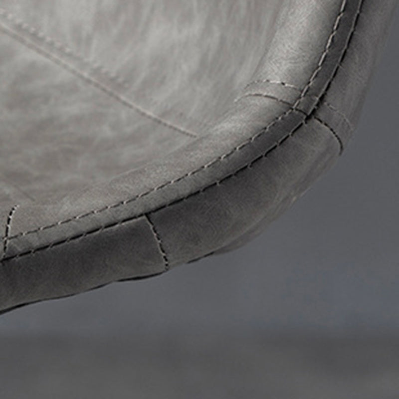 Contemporary Metal Stool Leather Upholstered Counter Stool in Matte Finish for Indoor Clearhalo 'Bar Furniture' 'Bar Stools' 'bar_stools' 'furn' 'furn_bar_stools' 'Furniture' 'Kitchen & Dining Furniture' 5724726