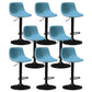 Contemporary Metal Stool Leather Upholstered Counter Stool in Matte Finish for Indoor Blue Black 8 Piece Set Clearhalo 'Bar Furniture' 'Bar Stools' 'bar_stools' 'furn' 'furn_bar_stools' 'Furniture' 'Kitchen & Dining Furniture' 5724727