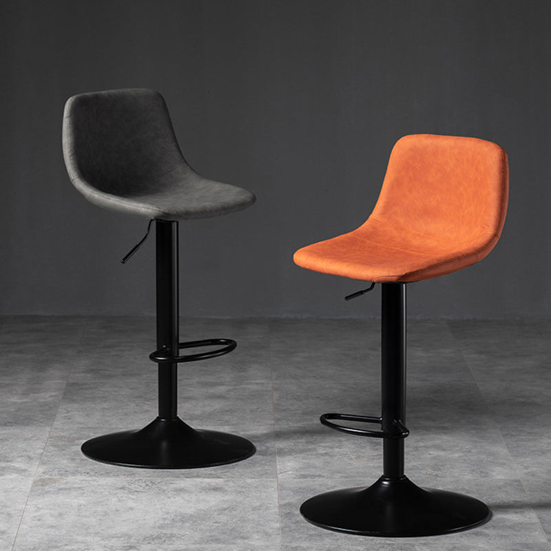 Contemporary Metal Stool Leather Upholstered Counter Stool in Matte Finish for Indoor Clearhalo 'Bar Furniture' 'Bar Stools' 'bar_stools' 'furn' 'furn_bar_stools' 'Furniture' 'Kitchen & Dining Furniture' 5724731