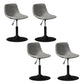 Contemporary Metal Stool Leather Upholstered Counter Stool in Matte Finish for Indoor Dark Gray Black 4 Piece Set Clearhalo 'Bar Furniture' 'Bar Stools' 'bar_stools' 'furn' 'furn_bar_stools' 'Furniture' 'Kitchen & Dining Furniture' 5724747
