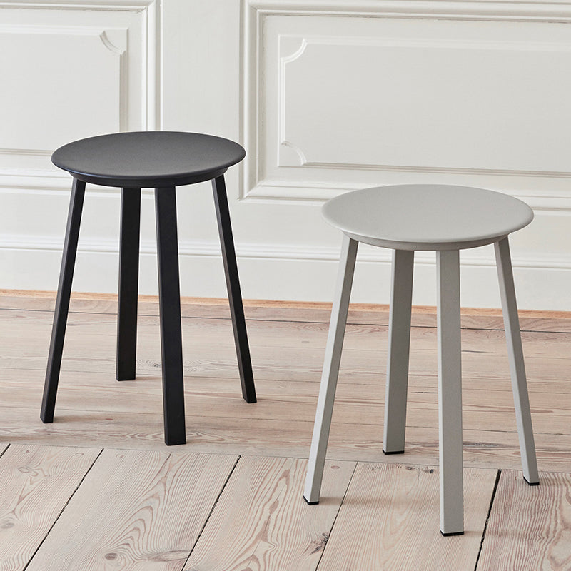 Contemporary Backless Barstool Round Seat Armless Bar Stools with 4 Metal Legs Clearhalo 'Bar Furniture' 'Bar Stools' 'bar_stools' 'furn' 'furn_bar_stools' 'Furniture' 'Kitchen & Dining Furniture' 5724750