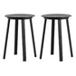 Contemporary Backless Barstool Round Seat Armless Bar Stools with 4 Metal Legs Black 2 Piece Set Short Stool(20"H) Clearhalo 'Bar Furniture' 'Bar Stools' 'bar_stools' 'furn' 'furn_bar_stools' 'Furniture' 'Kitchen & Dining Furniture' 5724752