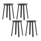 Contemporary Backless Barstool Round Seat Armless Bar Stools with 4 Metal Legs Black 4 Piece Set Short Stool(20"H) Clearhalo 'Bar Furniture' 'Bar Stools' 'bar_stools' 'furn' 'furn_bar_stools' 'Furniture' 'Kitchen & Dining Furniture' 5724754