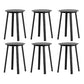 Contemporary Backless Barstool Round Seat Armless Bar Stools with 4 Metal Legs Black 6 Piece Set Short Stool(20"H) Clearhalo 'Bar Furniture' 'Bar Stools' 'bar_stools' 'furn' 'furn_bar_stools' 'Furniture' 'Kitchen & Dining Furniture' 5724757