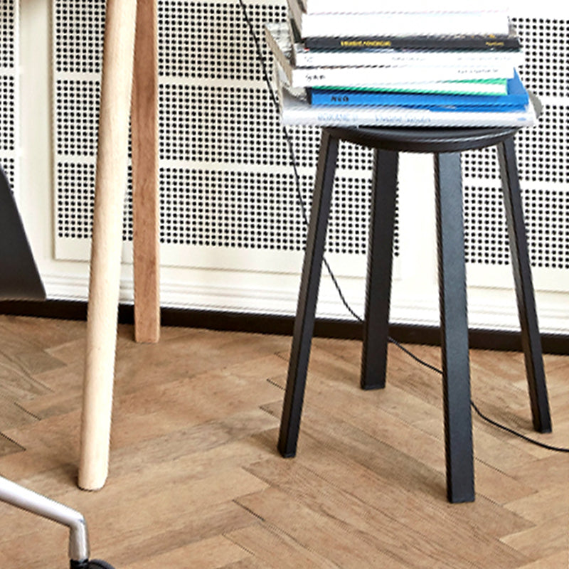 Contemporary Backless Barstool Round Seat Armless Bar Stools with 4 Metal Legs Clearhalo 'Bar Furniture' 'Bar Stools' 'bar_stools' 'furn' 'furn_bar_stools' 'Furniture' 'Kitchen & Dining Furniture' 5724761