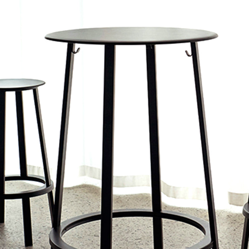 Contemporary Backless Barstool Round Seat Armless Bar Stools with 4 Metal Legs Clearhalo 'Bar Furniture' 'Bar Stools' 'bar_stools' 'furn' 'furn_bar_stools' 'Furniture' 'Kitchen & Dining Furniture' 5724762