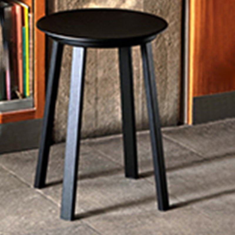 Contemporary Backless Barstool Round Seat Armless Bar Stools with 4 Metal Legs Clearhalo 'Bar Furniture' 'Bar Stools' 'bar_stools' 'furn' 'furn_bar_stools' 'Furniture' 'Kitchen & Dining Furniture' 5724766