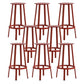 Contemporary Backless Barstool Round Seat Armless Bar Stools with 4 Metal Legs Red 8 Piece Set Clearhalo 'Bar Furniture' 'Bar Stools' 'bar_stools' 'furn' 'furn_bar_stools' 'Furniture' 'Kitchen & Dining Furniture' 5724784