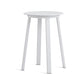 Contemporary Backless Barstool Round Seat Armless Bar Stools with 4 Metal Legs White 1 Piece Short Stool(20"H) Clearhalo 'Bar Furniture' 'Bar Stools' 'bar_stools' 'furn' 'furn_bar_stools' 'Furniture' 'Kitchen & Dining Furniture' 5724785