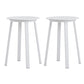 Contemporary Backless Barstool Round Seat Armless Bar Stools with 4 Metal Legs White 2 Piece Set Short Stool(20"H) Clearhalo 'Bar Furniture' 'Bar Stools' 'bar_stools' 'furn' 'furn_bar_stools' 'Furniture' 'Kitchen & Dining Furniture' 5724786
