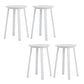 Contemporary Backless Barstool Round Seat Armless Bar Stools with 4 Metal Legs White 4 Piece Set Short Stool(20"H) Clearhalo 'Bar Furniture' 'Bar Stools' 'bar_stools' 'furn' 'furn_bar_stools' 'Furniture' 'Kitchen & Dining Furniture' 5724787