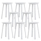 Contemporary Backless Barstool Round Seat Armless Bar Stools with 4 Metal Legs White 8 Piece Set Short Stool(20"H) Clearhalo 'Bar Furniture' 'Bar Stools' 'bar_stools' 'furn' 'furn_bar_stools' 'Furniture' 'Kitchen & Dining Furniture' 5724789