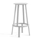 Contemporary Backless Barstool Round Seat Armless Bar Stools with 4 Metal Legs White 1 Piece Clearhalo 'Bar Furniture' 'Bar Stools' 'bar_stools' 'furn' 'furn_bar_stools' 'Furniture' 'Kitchen & Dining Furniture' 5724790