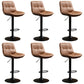 Contemporary Metal Barstool Faux Leather Footrest Adjustable Low Back Counter Stool Brown 6 Piece Set Bar Stool(31"H) Clearhalo 'Bar Furniture' 'Bar Stools' 'bar_stools' 'furn' 'furn_bar_stools' 'Furniture' 'Kitchen & Dining Furniture' 5724815