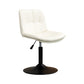 Contemporary Metal Barstool Faux Leather Footrest Adjustable Low Back Counter Stool White 1 Piece Short Stool(22"H) Clearhalo 'Bar Furniture' 'Bar Stools' 'bar_stools' 'furn' 'furn_bar_stools' 'Furniture' 'Kitchen & Dining Furniture' 5724818