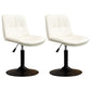 Contemporary Metal Barstool Faux Leather Footrest Adjustable Low Back Counter Stool White 2 Piece Set Short Stool(22"H) Clearhalo 'Bar Furniture' 'Bar Stools' 'bar_stools' 'furn' 'furn_bar_stools' 'Furniture' 'Kitchen & Dining Furniture' 5724819