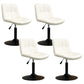 Contemporary Metal Barstool Faux Leather Footrest Adjustable Low Back Counter Stool White 4 Piece Set Short Stool(22"H) Clearhalo 'Bar Furniture' 'Bar Stools' 'bar_stools' 'furn' 'furn_bar_stools' 'Furniture' 'Kitchen & Dining Furniture' 5724820