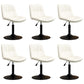Contemporary Metal Barstool Faux Leather Footrest Adjustable Low Back Counter Stool White 6 Piece Set Short Stool(22"H) Clearhalo 'Bar Furniture' 'Bar Stools' 'bar_stools' 'furn' 'furn_bar_stools' 'Furniture' 'Kitchen & Dining Furniture' 5724821