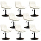 Contemporary Metal Barstool Faux Leather Footrest Adjustable Low Back Counter Stool White 8 Piece Set Short Stool(22"H) Clearhalo 'Bar Furniture' 'Bar Stools' 'bar_stools' 'furn' 'furn_bar_stools' 'Furniture' 'Kitchen & Dining Furniture' 5724822