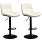 Contemporary Metal Barstool Faux Leather Footrest Adjustable Low Back Counter Stool White 2 Piece Set Bar Stool(31"H) Clearhalo 'Bar Furniture' 'Bar Stools' 'bar_stools' 'furn' 'furn_bar_stools' 'Furniture' 'Kitchen & Dining Furniture' 5724824