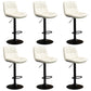 Contemporary Metal Barstool Faux Leather Footrest Adjustable Low Back Counter Stool White 6 Piece Set Bar Stool(31"H) Clearhalo 'Bar Furniture' 'Bar Stools' 'bar_stools' 'furn' 'furn_bar_stools' 'Furniture' 'Kitchen & Dining Furniture' 5724826