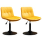 Contemporary Metal Barstool Faux Leather Footrest Adjustable Low Back Counter Stool Yellow 2 Piece Set Short Stool(22"H) Clearhalo 'Bar Furniture' 'Bar Stools' 'bar_stools' 'furn' 'furn_bar_stools' 'Furniture' 'Kitchen & Dining Furniture' 5724829
