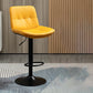 Contemporary Metal Barstool Faux Leather Footrest Adjustable Low Back Counter Stool Yellow 1 Piece Bar Stool(31"H) Clearhalo 'Bar Furniture' 'Bar Stools' 'bar_stools' 'furn' 'furn_bar_stools' 'Furniture' 'Kitchen & Dining Furniture' 5724833