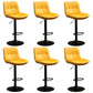 Contemporary Metal Barstool Faux Leather Footrest Adjustable Low Back Counter Stool Yellow 6 Piece Set Bar Stool(31"H) Clearhalo 'Bar Furniture' 'Bar Stools' 'bar_stools' 'furn' 'furn_bar_stools' 'Furniture' 'Kitchen & Dining Furniture' 5724836