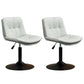 Contemporary Metal Barstool Faux Leather Footrest Adjustable Low Back Counter Stool Grey 2 Piece Set Short Stool(22"H) Clearhalo 'Bar Furniture' 'Bar Stools' 'bar_stools' 'furn' 'furn_bar_stools' 'Furniture' 'Kitchen & Dining Furniture' 5724839
