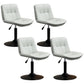 Contemporary Metal Barstool Faux Leather Footrest Adjustable Low Back Counter Stool Grey 4 Piece Set Short Stool(22"H) Clearhalo 'Bar Furniture' 'Bar Stools' 'bar_stools' 'furn' 'furn_bar_stools' 'Furniture' 'Kitchen & Dining Furniture' 5724840